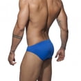 thumbnail image 4 of Bañador de hombre de cintura baja, braguitas de bikini de nailon de color liso, bañador de playa antivergüenza con copa, 4 of 5