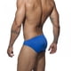 thumbnail image 4 of Bañador de hombre de cintura baja, braguitas de bikini de nailon de color liso, bañador de playa antivergüenza con copa, 4 of 5