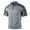 Grey, variant on MIXUE Polo Shirts For Men Solid Color Stank Zipper Short Sleeve Loose Sports Casual Tops Sportswear,Green,M