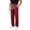 Wine, variant on Men's Heavyweight Fleece Sweatpants Solid Color Thick Straight Leg Pants Loose Casual Breathable Sweatpants with Pockets