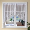 thumbnail image 7 of Sunyuer Lace Swag Curtains for Kitchen Window Doorway Flower Curtains Valance for Living Room Rod Pocket Light Filtering Sheer Short Curtains for Coffee Decor, 1 Panel, 7 of 7