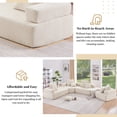 thumbnail image 5 of Loveseat Frame for Luxury Boucle Floor Couch Set, Oversized Modular U Shaped Sectional Sofa, Convertible Sleeper Couch, Spacious Foam-Filled Sofa Bed for Living Room, Beige, 5 of 9
