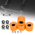 thumbnail image 1 of de 4 ruedas de patineta PU de 60 mm 78A con cojinetes y espaciadores de material acero alto para tablero de crucero, longboard, de reconstrucción Cubierta negra naranja DYNWAVEMX ruedas de patineta, 1 of 8