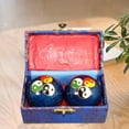 thumbnail image 1 of 2 Pcs Balles de Massage, Balles d'Exercice Chinoises avec Boîte de Rangement, Balles de Bain Durables Réutilisables Portables, Balles de Santé Chinoises pour Personnes Âgées Colorées Bleu, 1 of 8