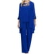 thumbnail image 2 of ICHUANYI Liquidación Mujer Color Manga Larga Cuello Redondo Suelto Encaje Gasa Pantalones Capa Conjunto de Tres Piezas Incluye Cárdigan ICHUANYI WER202308254040, 2 of 7