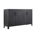 thumbnail image 3 of Christopher Knight Home Sideboard Buffet Cabinet with Solid Wood Legs, 4-Door Accent Cabinet, Black, 3 of 13