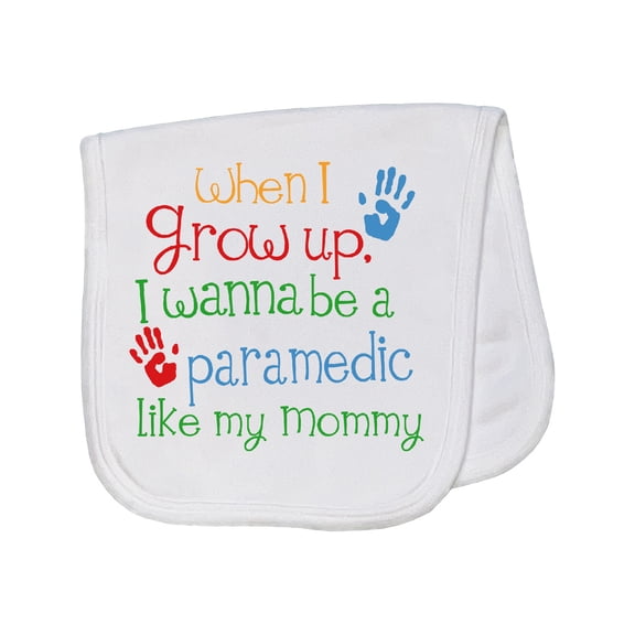 Inktastic Paramedic Like Mommy Baby Burp Cloth