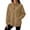 Brown, variant on Tqcoqu Women's Quarter Zip Pullover Plus Velvet Sweatshirt,Stand Collar Raglan Sleeve Loose Casual Long Sleeve Fall Winter Top