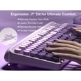 thumbnail image 6 of MageGee V920 Wireless Gaming Keyboard and Mouse Combo – Retro Purple Keyboard, Ergonomic Design, 2.4G, Whisper Quiet Keys, Adjustable DPI Mouse, Desk Accessories Office Supplies, 6 of 10
