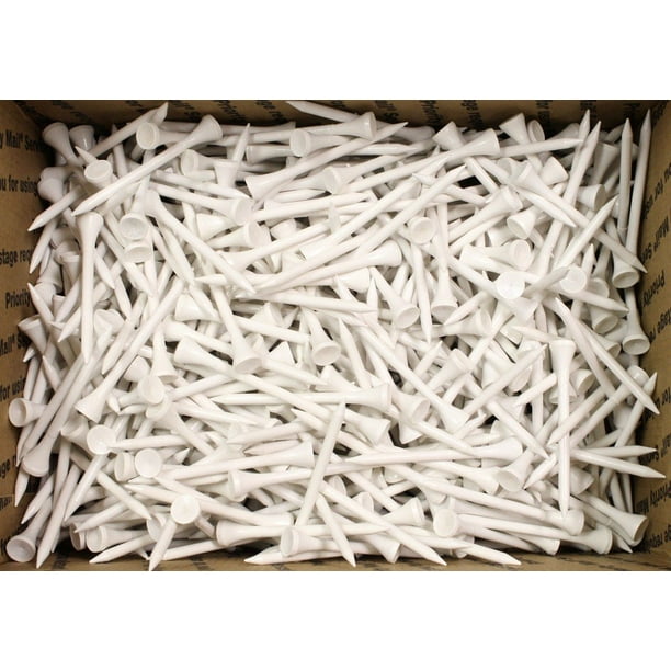 500 Bulk Box White Premium OnePiece Golf Tees