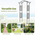 thumbnail image 6 of Costway 83” Garden Arch Trellis for Climbing Plants with Upgraded Metal Frame for Flowers, 6 of 10