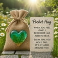 thumbnail image 4 of JIAHomeV Home Decor Heart Pocket Hug Mini Comfort Green Sentimental Keepsake for Friendship Support Encouragement Green,4cm, 4 of 7