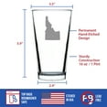 thumbnail image 4 of Bevvee Pint Glass 16 oz State Of Idaho Gifts for Idaho Beer Enthusiasts Beer Glasses, 4 of 4
