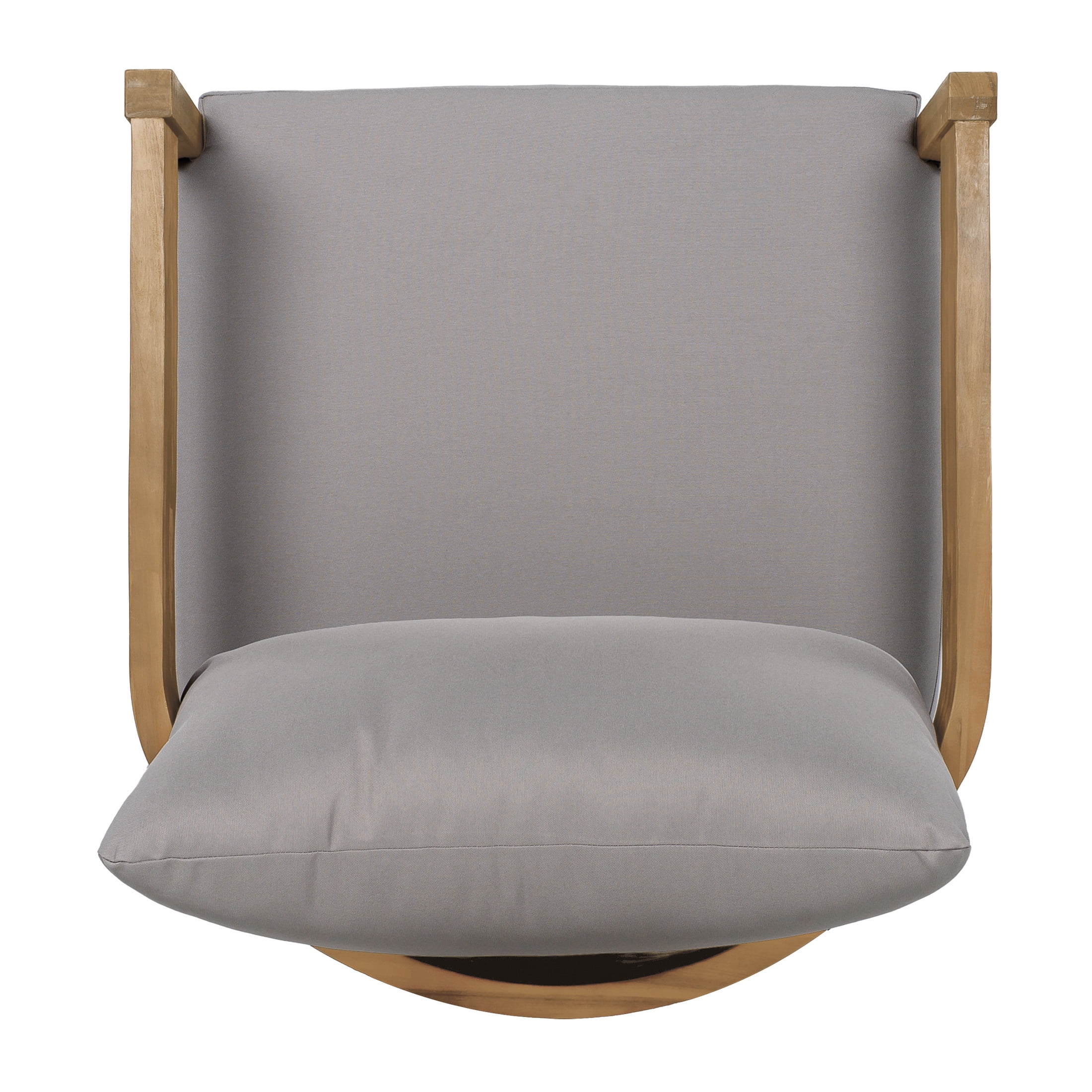Christopher Knight Home Outdoor Lounge Chair with Tub Backrest, Solid Wood Frame, Gray Cushion