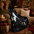 thumbnail image 3 of Whimsical Ghost Reading Books Starry Night Chalkboard Scene, Festive Halloween Scene, Warm Flannel Blanket for Living Room and Reading Nook, Art Lovers Halloween Gift, Botanical Home Decor, 3 of 9