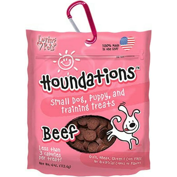 Houndations 4oz Small Dog, Puppy & Training Treats - Beef