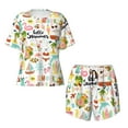 thumbnail image 4 of Lsque Hello Summer Women's Short-Sleeved Pajama Set - 2 Piece Soft and Lightweight Sleepwear Set-4X-Large, 4 of 9