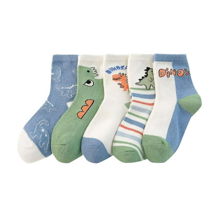 

ZMHEGW Socks For Women Children Autumn Winter New Cartoon Cute Jungle Adventure Print Comfortable Warm Slip On Short Socks For Women