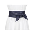 thumbnail image 5 of Cinturones Obi para Mujeres Talla Grande INSPIRE CHIC, Cinturón Anudado de Autoajuste, Cinturón Ancho para Vestidos, Color Azul Marino 25.59-28.35, 5 of 5