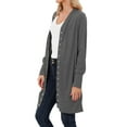 thumbnail image 6 of Women Button Down Solid Color Cardigan, 6 of 7