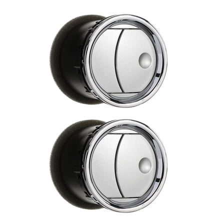 2X Car Dashboard AC Heat Vent Duct Louvre Chrome for 2004-2008 8L3Z-19893-