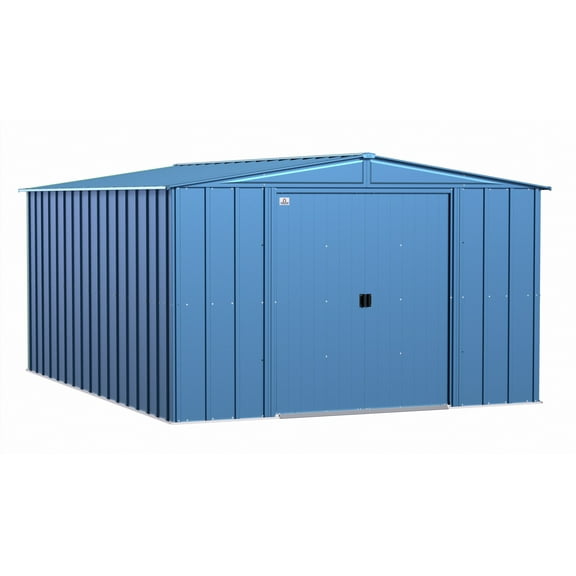 Arrow Classic 10 x 14 x 6 ft Blue Grey Steel Storage Shed
