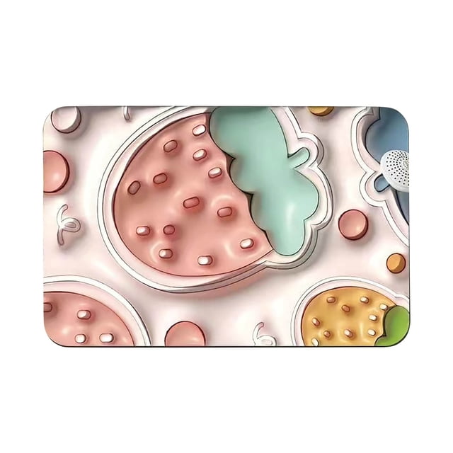 TIMIFIS Liq Uid Lawn Small Fresh Expansion Flower Diatom Mud Floor Mat Bathroom Bathroom Non-Slip Mat Absorbs Water Easy to Dry and Easy to Clean Floor Mat Rugs