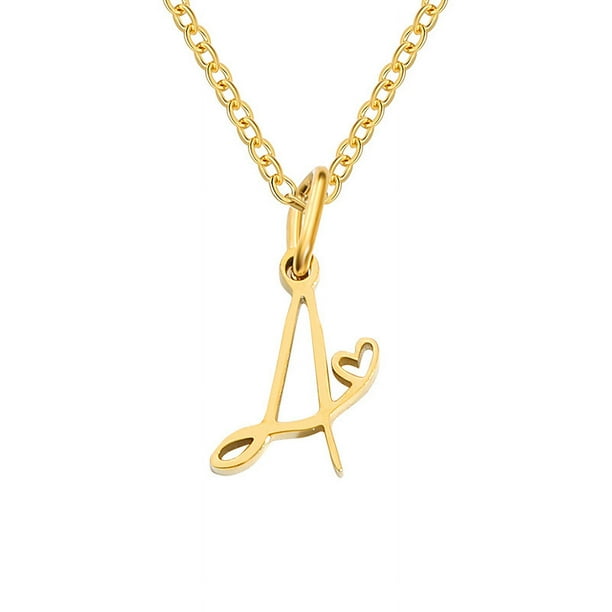 Collar de letras, cadena de clavícula con personalidad femenina, collar de acero inoxidable con personalidad