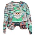 thumbnail image 4 of Cyber· Monday Clearance Christmas Gift Under 25.00 Fayshow0 Women'S Christmas Printed Round Neck Long Sleeved Top Loose Fitting Sweater, 4 of 4