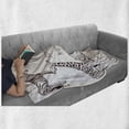 thumbnail image 6 of Safari Soft Flannel Fleece Throw Blanket, Composition of Tropic Wild Savannah Animals Lion Giraffe Zebra Graphic, Cozy Plush for Indoor and Outdoor Use, 50" x 60", Cream Brown, by Ambesonne, 6 of 6