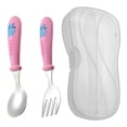 thumbnail image 2 of Vajilla para niños,Cuchara de alimentación Juego de tenedor Vajilla Cubiertos Comida, para bebés Vajilla Cucharas Tenedores Caja de almacenamiento,Utensilios para niños Comida, 2 of 8