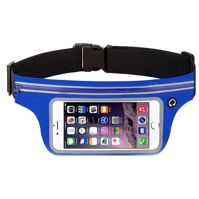YWIYIUD 1PC 11.02x4.72 Inch Portable and Durable Running Waist Bag with Touchscreen Case Pocket Adjustable Running Belt Waist Pack for Sports and Gym Workout
