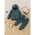 thumbnail image 2 of Toddler Boys Girls Fall Outfits Tree Print Long Sleeve Hoodies Sweatshirts and Long Pants Set, 2 of 9