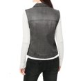 thumbnail image 4 of MODA NOVA Juniors Washed Chest Flap Pockets Single Breasted Denim Vest Jacket, 4 of 4