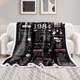 thumbnail image 2 of 50th Birthday Gifts for Women Best 1974 Birthday Decorations for Mom Aunt Friends,Back in 1974 Unique 50 Year Old Birthday Pink Blanket for Her,Soft Comfortable Throw Blanket 50''x60'', 2 of 5