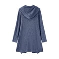 thumbnail image 4 of Edvintorg Women Cardigan Loose Casual Long Cardigans Hooded Open Front Long Sleeve Cardigans with Pocket Fall Clothes for Women S-2XL Navy, 4 of 8