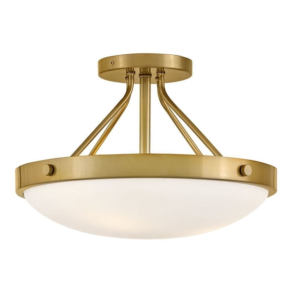 84363GO Lark Gus - 15W 3 LED Medium Semi-Flush Mount-9.5 Inch Tall and 14.5 Inch Wide-Gold Finish