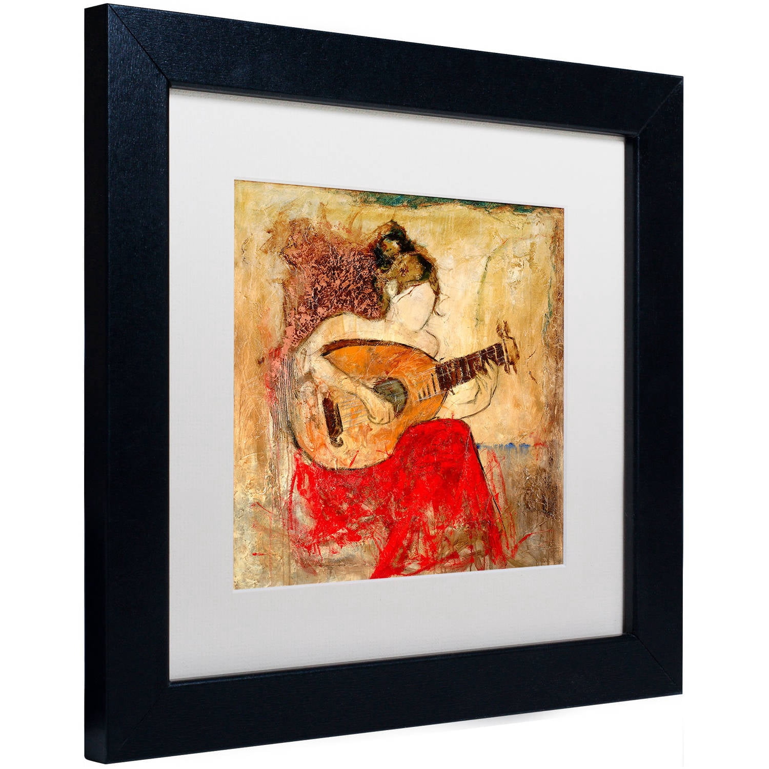 Trademark Fine Art "Vanessa" Canvas Art by Joarez, White Matte, Black Frame