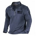 thumbnail image 3 of Men's Amazon Men's Outdoor Sports Fashion Zipper Stand-Up Neck Long Sleeve POLO Sweater, 3 of 20