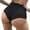 Black, variant on Women's Plus Size High Waist Stretch Yoga Shorts Sexy Workout Hotpants Shorts, Sizes S-5XL