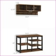thumbnail image 4 of Coat Rack with Bench & Shoe Storage, HOMCOM 2-in-1 Hall Tree with 5 Hooks, Brown | Steel Frame, 4 of 9