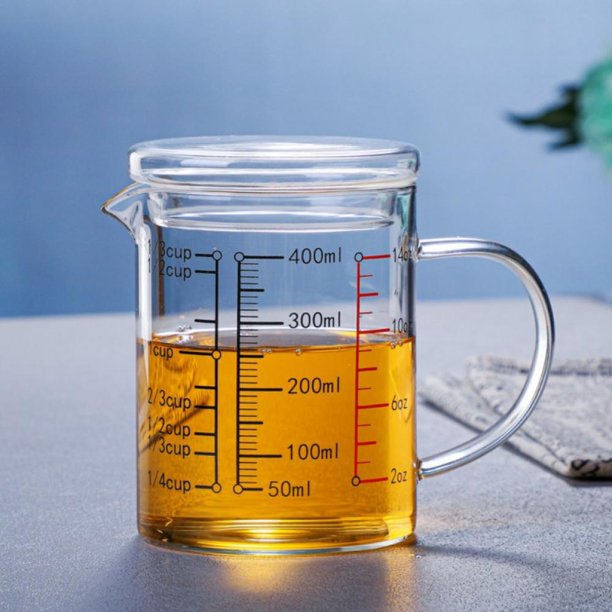 Glass Graduated Cup,Measuring Cup High Borosilicate Glass with Scale