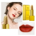 Glitter Lipstick – Moisturizing Velvet Gold Lipstick, Waterproof Lip ...