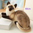 thumbnail image 3 of Stuffed Lifelike Siamese Cats Plush Toy simulation American Shorthair Cute Cat Doll Pet Toys Home Decor Gift For Girls birthday, 3 of 5