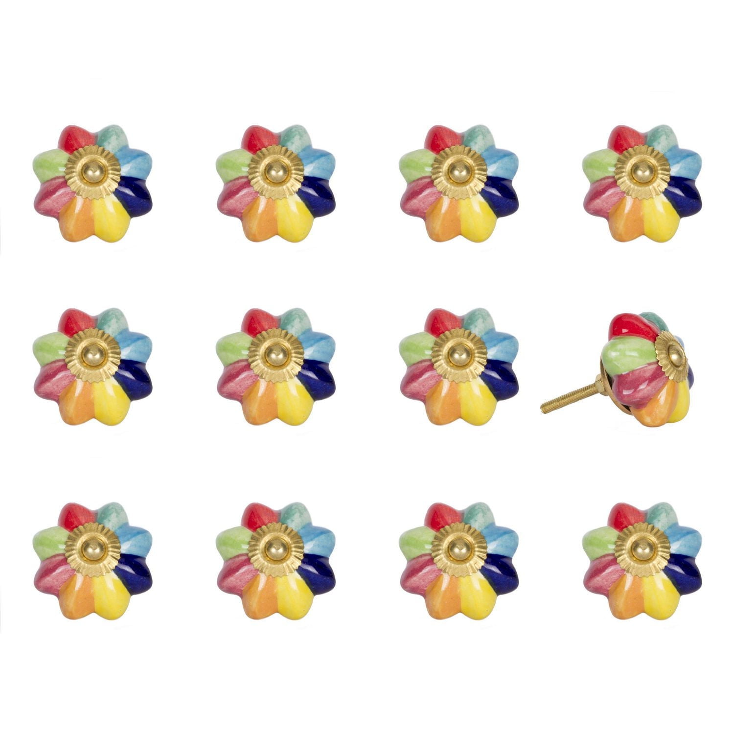 KNOB-IT POIGNÉES PEINTE À LA MAIN EN CÉRAMIQUE (12 pqt) K3961