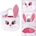 thumbnail image 2 of GEX 3D Easter Bunny Basket For Kids, Egg Hunts bucket For Boys And Girls, Fluffy Easter Basket Bags With Foldable Rabbit Ears, Decoration For Easter White, 2 of 9