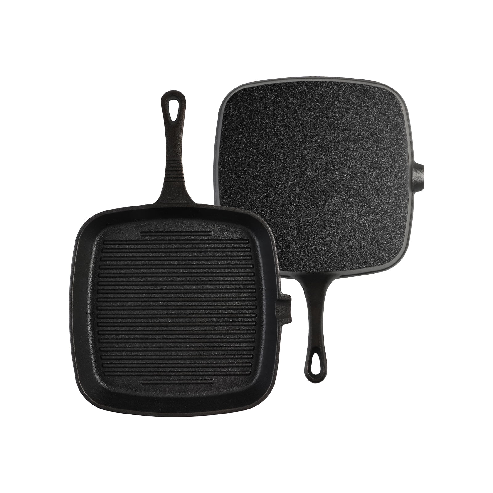 MoHern 9.7" Inch Square Grill Pan, Steak Pan, Pre Seasoned Grill Pan