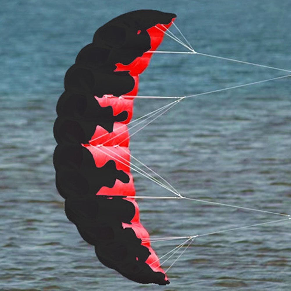 Vjnyvs Flame Design Parachute Kite Double Line Stunt Soft Parafoil Kite Surfing Sport Kites for Outdoor Beach Activity Games for Adults