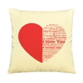 thumbnail image 1 of I Love You with Heart Shape  Printed   Pillows Cover Cushion Case VPLC_03, 1 of 1