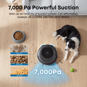 Eufy Robot Vacuum Omni C20, Vacuum and Mop Combo, 7,000 Pa Suction, Ultra-Slim 3.35-Inch, Self-Emptying All-in-One Station